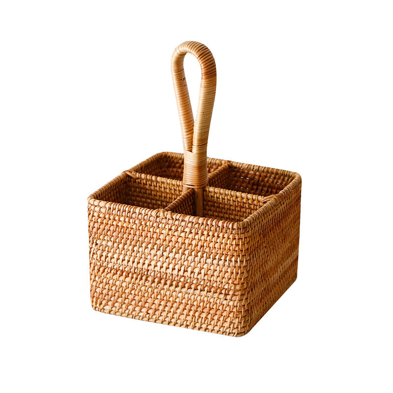 Handwoven Rattan Storage Basket