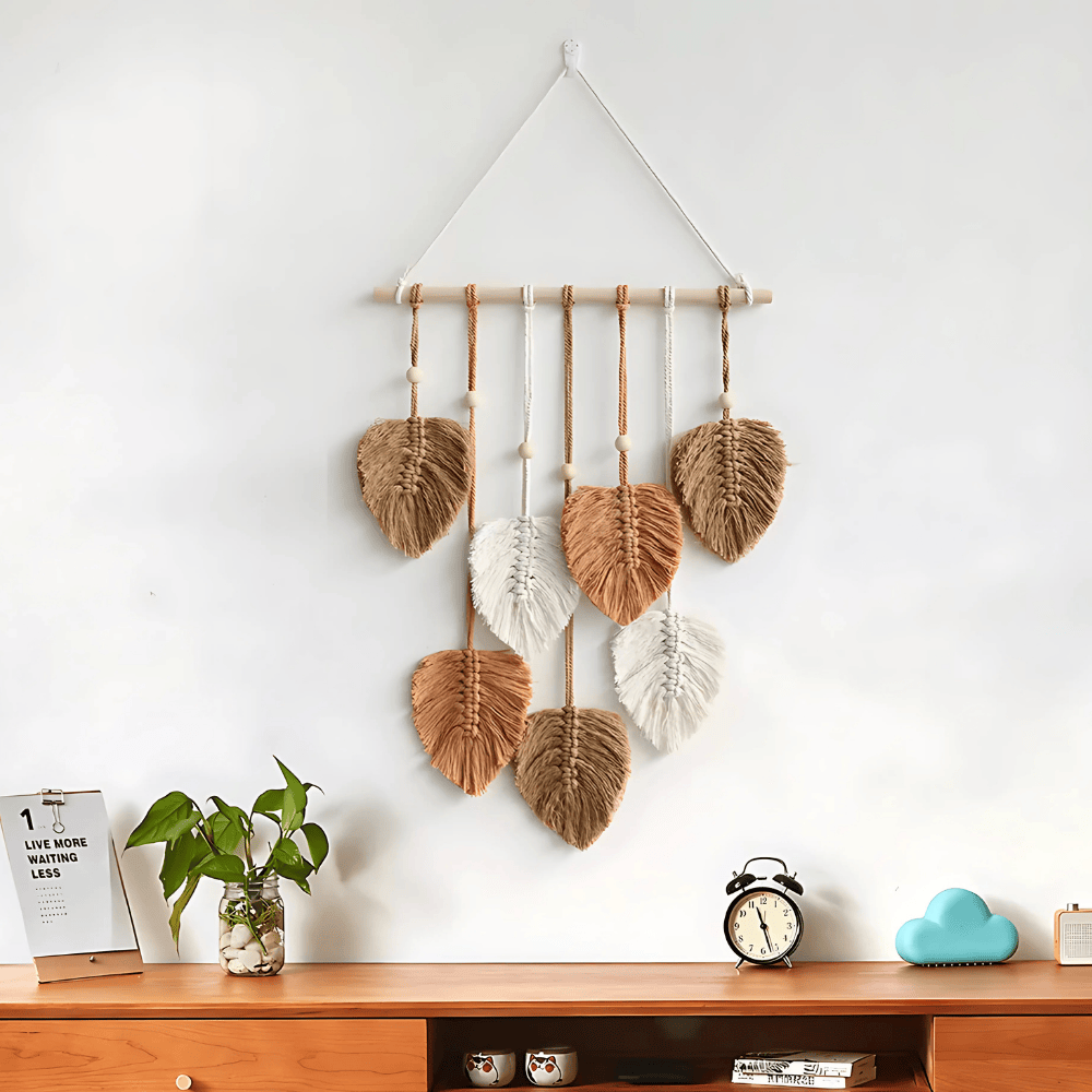 Macramé Wall Tapestry – Bohemian Green Decor