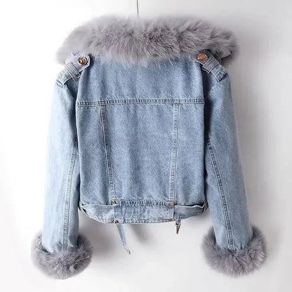 Dora Fur-Lined Denim Jacket