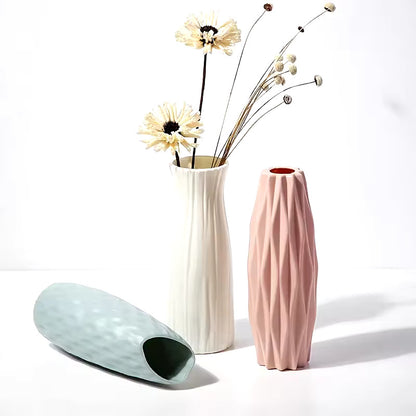 Nordic Plastic Vase – Modern Flower Pot