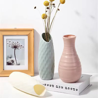 Nordic Plastic Vase – Modern Flower Pot