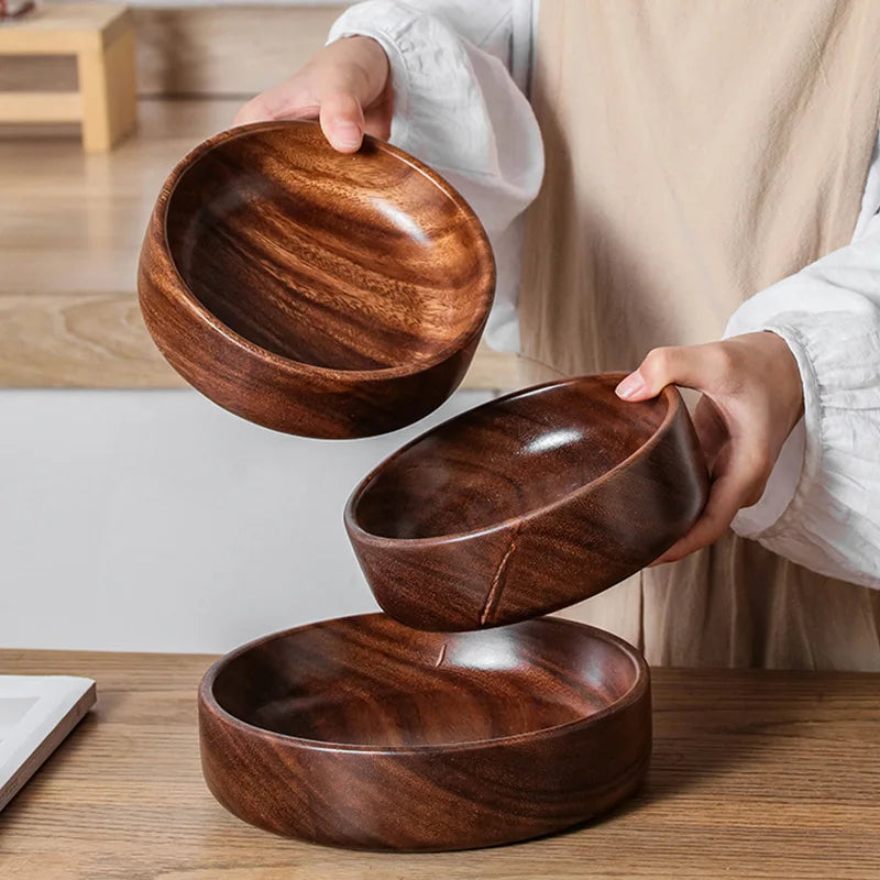 Solid Wood Walnut Boat Bowl