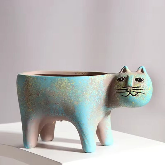 Cute Cat Ceramic Succulent Pot