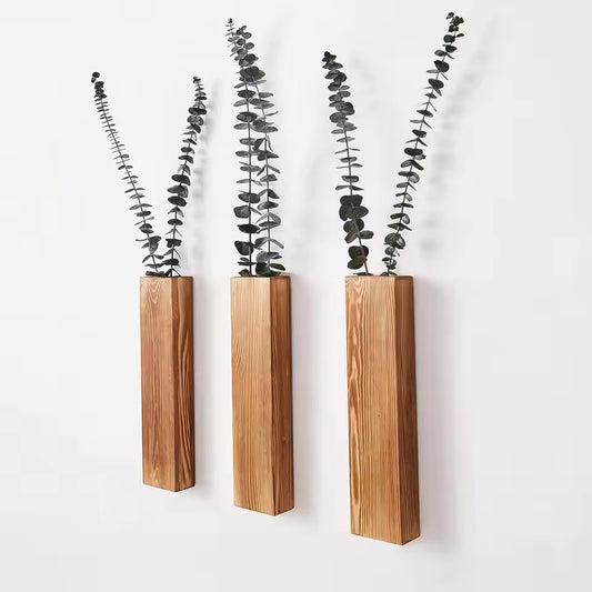 Wooden Wall Planter for Artificial Flowers