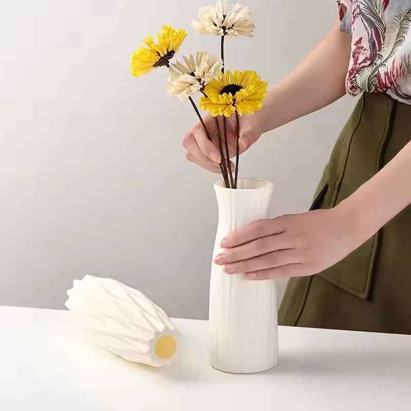 Nordic Plastic Vase – Modern Flower Pot