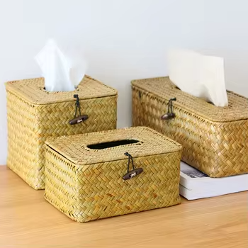 Rattan Tissue Box – Vintage Napkin Holder